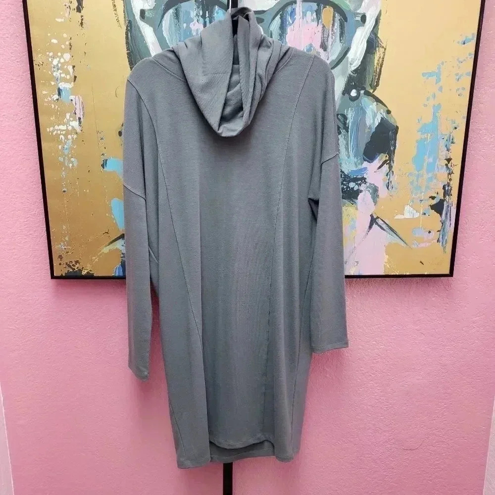 CAbi #127 Gray Cowl Neck Dress Size Large